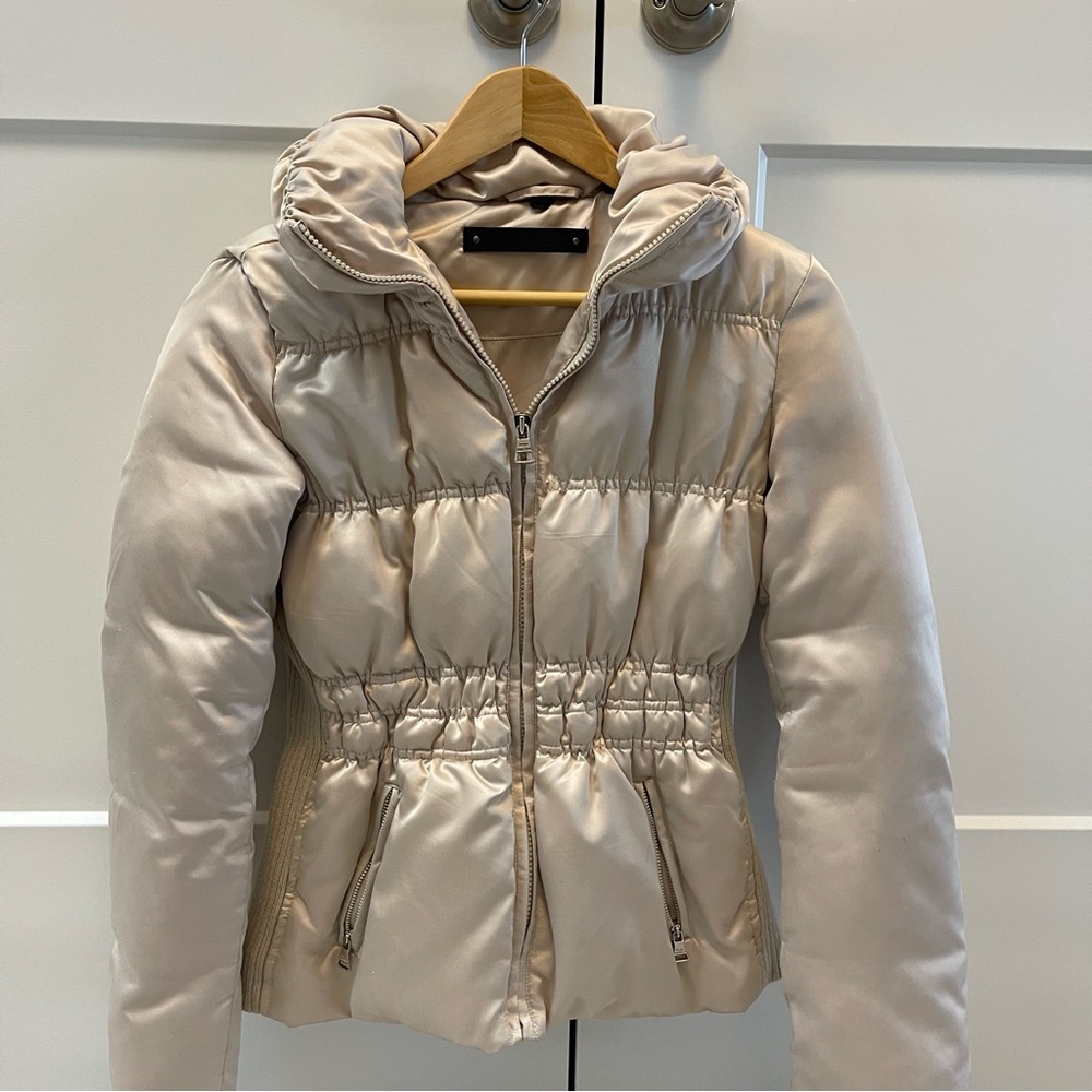 Steve Madden Light Beige Puffer Jacket